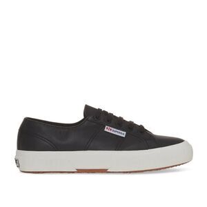 Superga Black Leather Classic Sneakers Shoes 7.5 women's